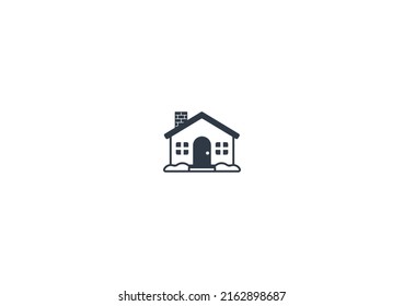 House vector flat emoticon. Isolated Home illustration. House Building icon