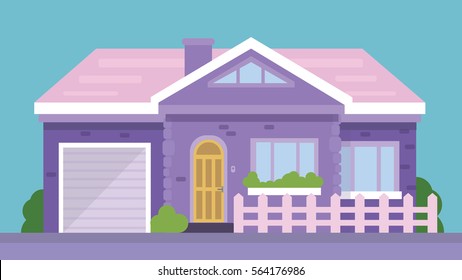 House vector flat illustration for flyer or startup