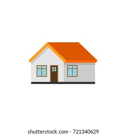 house vector flat illustration. home simple sign. suitable for real estate, building template