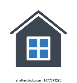 icono de color de glifo vectorial de casa 