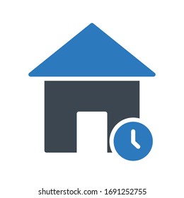 house vector glyph color icon 