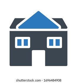 house vector glyph  color icon 