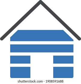 house vector glyph color icon