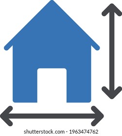 house vector glyph colour icon