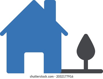 house vector glyph colour icon