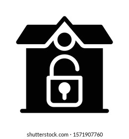 house vector glyph flat icon 
