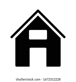 house vector glyph flat icon 
