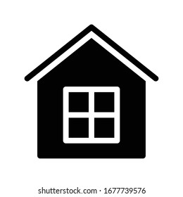 house vector glyph flat icon 
