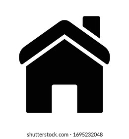 icono plano de glifo vectorial de casa 