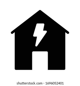 house vector glyph flat icon 