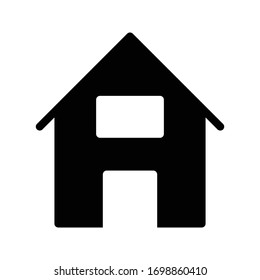 house vector glyph flat icon 