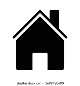 house vector glyph flat icon 