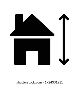 house vector glyph flat  icon 