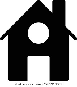 icono plano de glifo vectorial de casa 