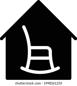 house vector glyph flat icon