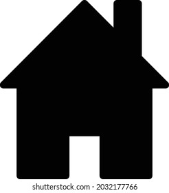 house vector glyph flat icon