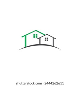 house vector, green house vector , logo white background