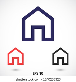 house vector icon 10 eps