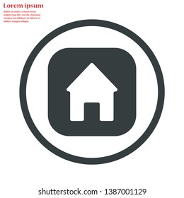 house vector icon 10 eps , Lorem ipsum Flat design