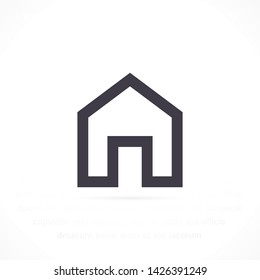 house vector icon 10 eps , Lorem ipsum Flat design