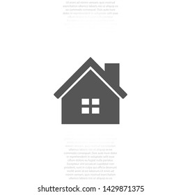 House Vector Icon 10 Eps , Lorem Ipsum Flat Design