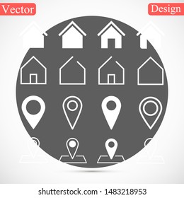 HOUSE vector icon 10 eps , Lorem ipsum flat design