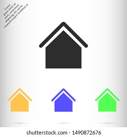 HOUSE vector icon 10 eps , Lorem ipsum flat design