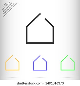 HOUSE vector icon 10 eps , Lorem ipsum flat design