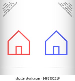 HOUSE vector icon 10 eps , Lorem ipsum flat design