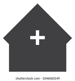 House vector icon. Add building sign, symbol. Home pictogram