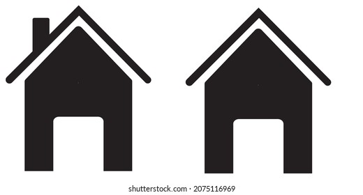 vector de casa, icono, arte, diseño artístico con fondo blanco