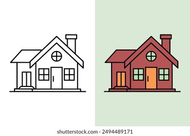 House Vektorgrafik Icon Art Illustration