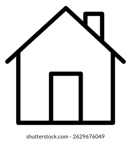 Haus, Vektorsymbol. Schwarzes Haussymbol.