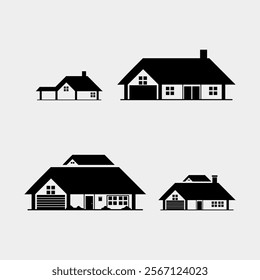 House vector icon building cluster