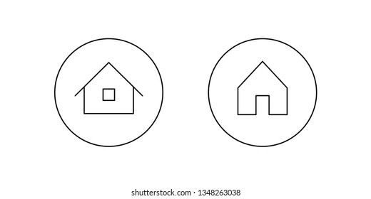 House vector icon buttons