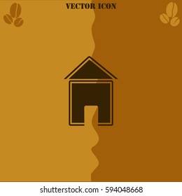 House vector  icon Coffee symbol background.