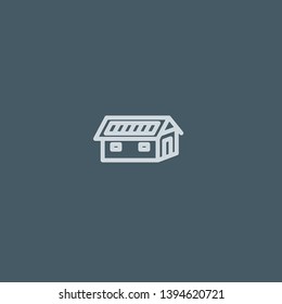 House vector icon. House concept stroke symbol design. Thin graphic elements vector illustration, outline pattern for your web site design, logo, UI. EPS 10.
