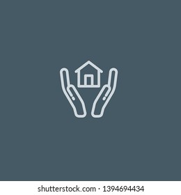 House vector icon. House concept stroke symbol design. Thin graphic elements vector illustration, outline pattern for your web site design, logo, UI. EPS 10.