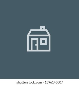 House vector icon. House concept stroke symbol design. Thin graphic elements vector illustration, outline pattern for your web site design, logo, UI. EPS 10.