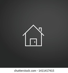 House vector icon. House concept stroke symbol design. Thin graphic elements vector illustration, outline pattern for your web site design, logo, UI. EPS 10.
