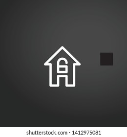 House vector icon. House concept stroke symbol design. Thin graphic elements vector illustration, outline pattern for your web site design, logo, UI. EPS 10.