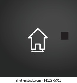 House vector icon. House concept stroke symbol design. Thin graphic elements vector illustration, outline pattern for your web site design, logo, UI. EPS 10.