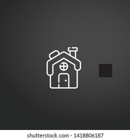 House vector icon. House concept stroke symbol design. Thin graphic elements vector illustration, outline pattern for your web site design, logo, UI. EPS 10.