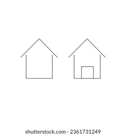 Diseño de iconos de vectores de casa