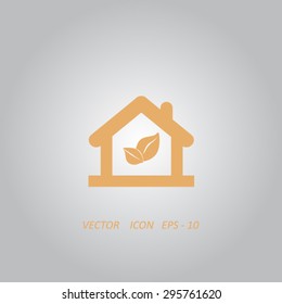 House vector icon. Eco sign.