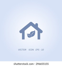 House vector icon. Eco sign.