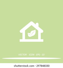 House vector icon. Eco sign.