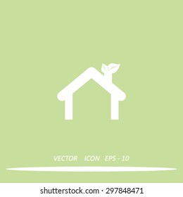 House vector icon. Eco sign.