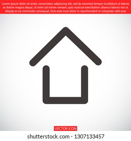 house vector icon eps10