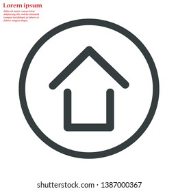house vector icon eps10 , Lorem ipsum Flat design